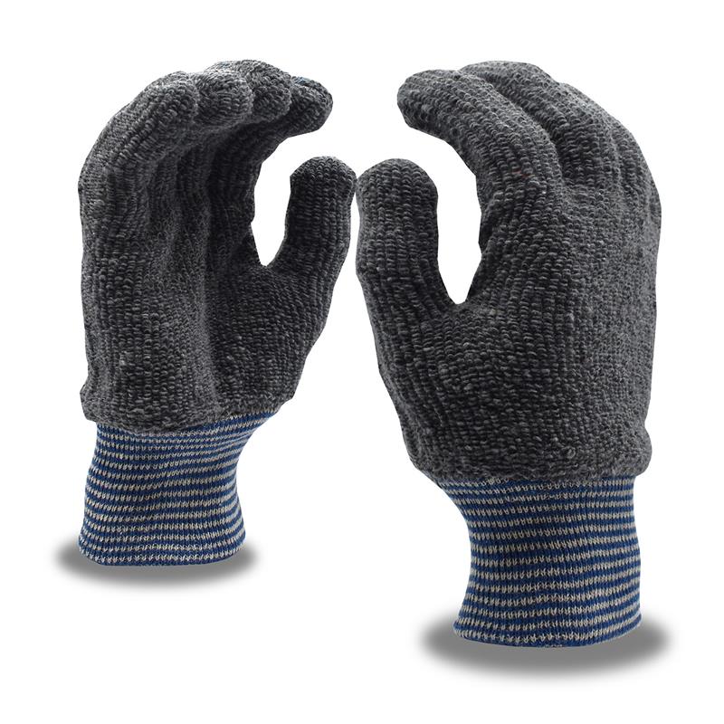 24 OZ GRAY LOOP-OUT TERRY KNIT WRIST - Heat Resistant Gloves